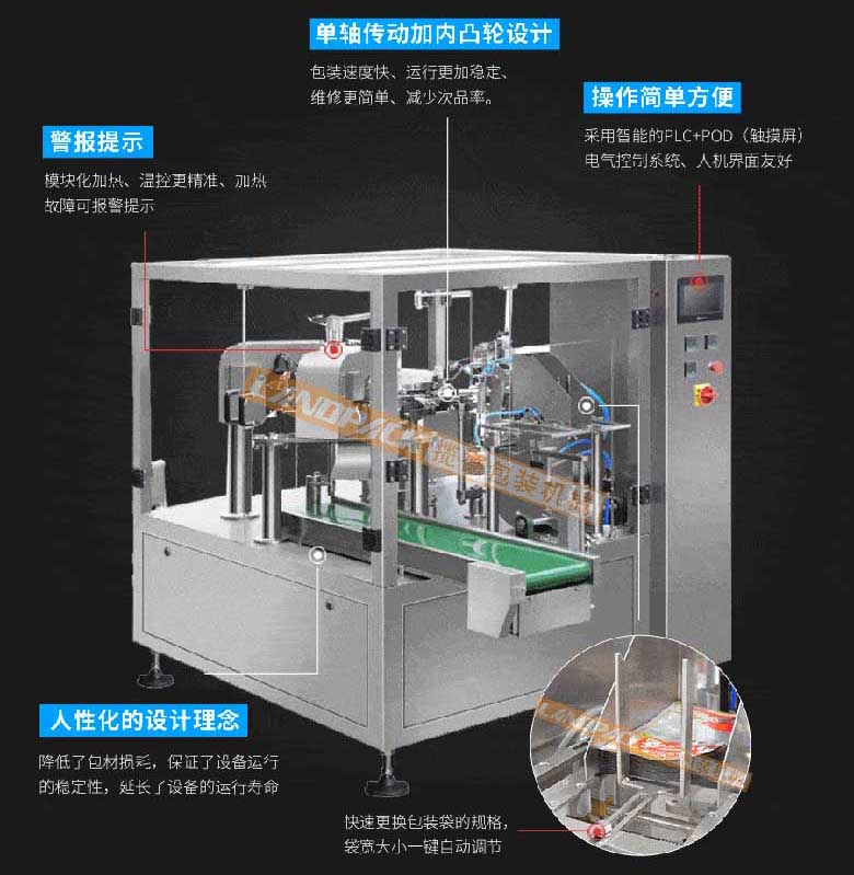 鹵蛋、麻辣小魚仔真空包裝機特點